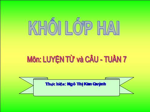 Tuần 7. MRVT: Từ ngữ về các môn học. Từ chỉ hoạt động