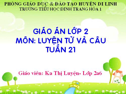 Tuần 21. MRVT: Từ ngữ về chim chóc. Đặt và trả lời câu hỏi: Ở đâu?