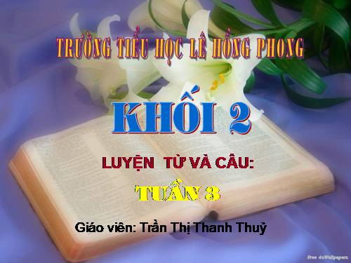 Tuần 3. Từ chỉ sự vật. Câu kiểu Ai là gì?