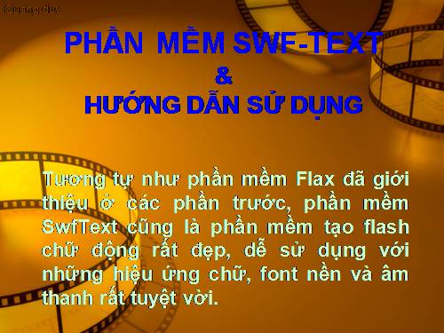 PHẦN MỀM THIẾT KẾ FLASH CHỮ ĐỘNG