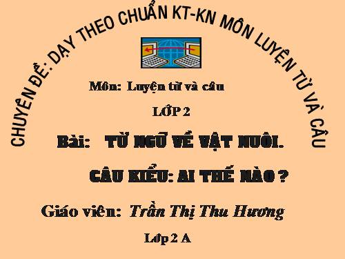 Tuần 17. MRVT: Từ ngữ về vật nuôi. Câu kiểu Ai thế nào?