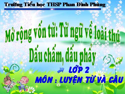 Tuần 24. MRVT: Từ ngữ về loài thú. Dấu chấm, dấu phẩy