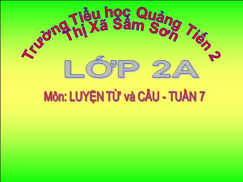 Tuần 7. MRVT: Từ ngữ về các môn học. Từ chỉ hoạt động