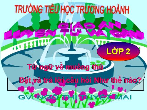 Tuần 23. MRVT: Từ ngữ về muông thú. Đặt và trả lời câu hỏi: Như thế nào?