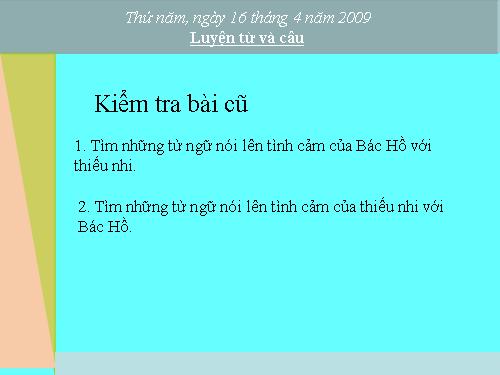 Tuần 31. MRVT: Từ ngữ về Bác Hồ. Dấu chấm, dấu phẩy