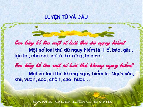 Tuần 24. MRVT: Từ ngữ về loài thú. Dấu chấm, dấu phẩy