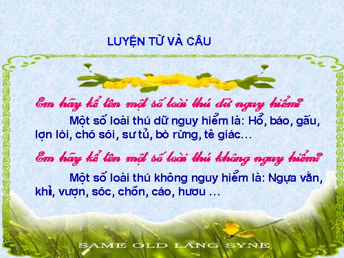 Tuần 24. MRVT: Từ ngữ về loài thú. Dấu chấm, dấu phẩy