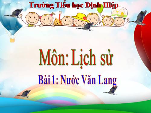 Bài 1. Nước Văn Lang