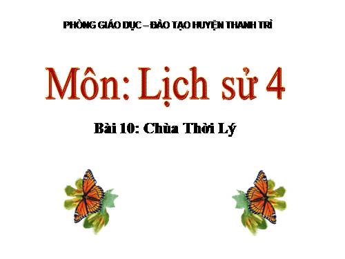 Bài 10. Chùa thời Lý