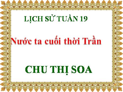 Bài 15. Nước ta cuối thời Trần