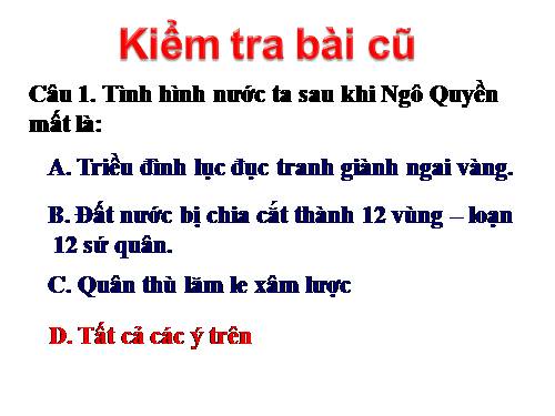 Bài 8. Cuộc kháng chiến chống quân Tống xâm lược lần thứ nhất (Năm 981)