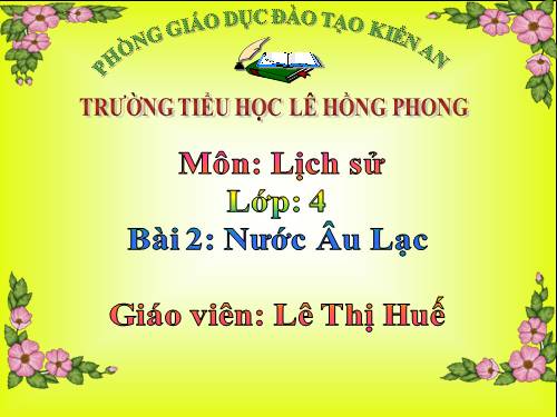 Bài 2. Nước Âu Lạc