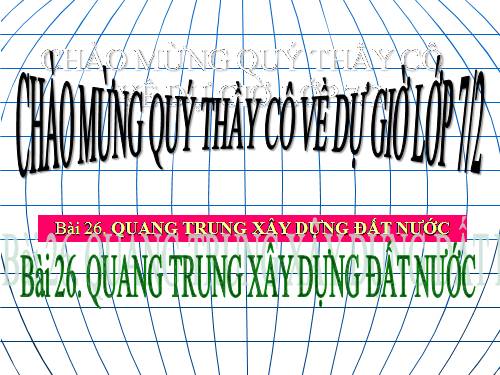 Bài 26. Những chính sách về kinh tế và văn hóa của vua Quang Trung