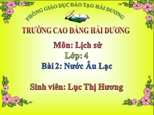 Bài 2. Nước Âu Lạc