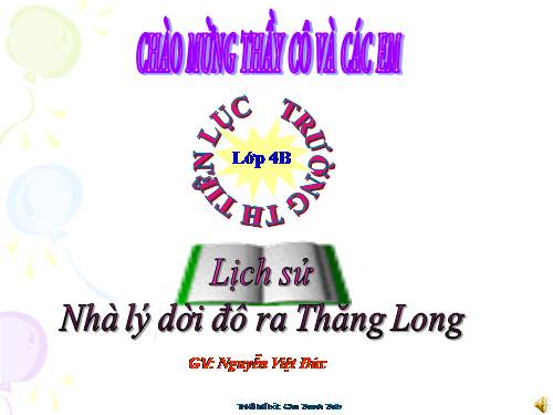 Bài 9. Nhà Lý dời đô ra Thăng Long