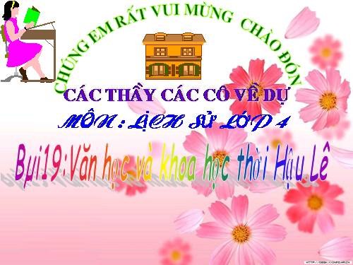 Bài 19. Văn học và khoa học thời Hậu Lê