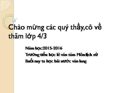 Bài 1. Nước Văn Lang