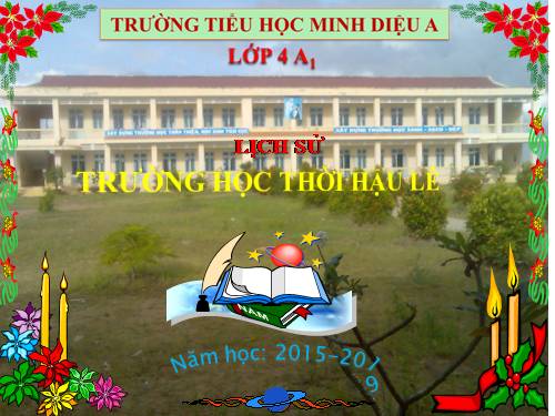 Bài 18. Trường học thời Hậu Lê