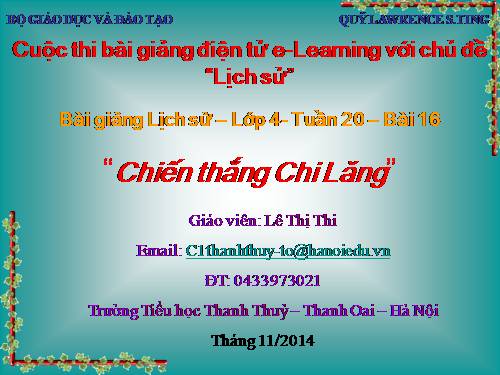 Bài 16. Chiến thắng Chi Lăng