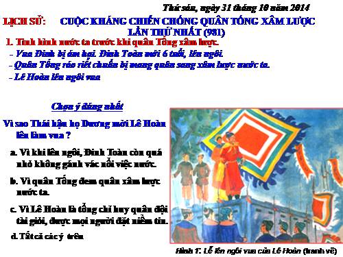 Bài 8. Cuộc kháng chiến chống quân Tống xâm lược lần thứ nhất (Năm 981)