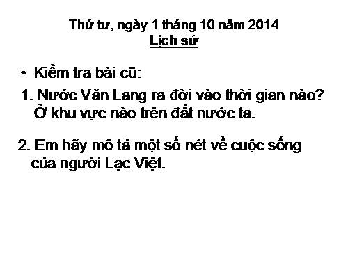 Bài 2. Nước Âu Lạc