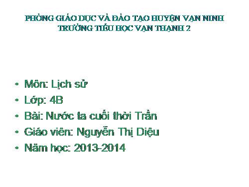 Bài 15. Nước ta cuối thời Trần