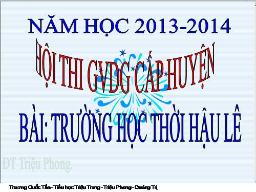 Bài 18. Trường học thời Hậu Lê