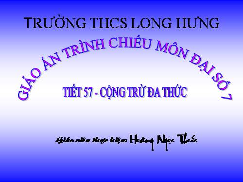 đại số tiết 57