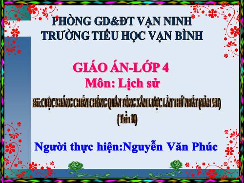 Bài 8. Cuộc kháng chiến chống quân Tống xâm lược lần thứ nhất (Năm 981)