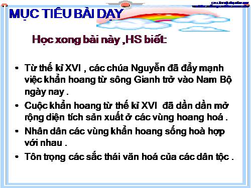 Bài 22. Cuộc khẩn hoang ở Đàng Trong