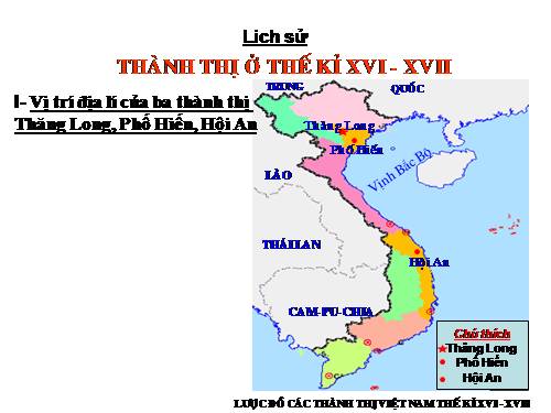 Bài 23. Thành thị ở thế kỉ XVI - XVII