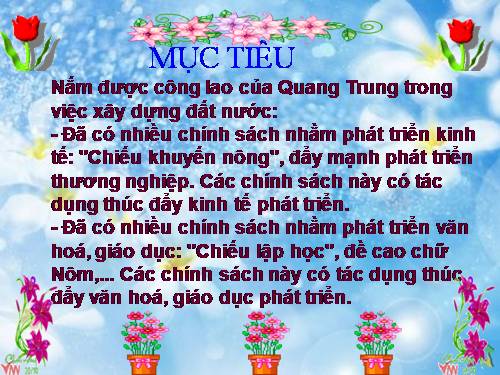 Bài 26. Những chính sách về kinh tế và văn hóa của vua Quang Trung