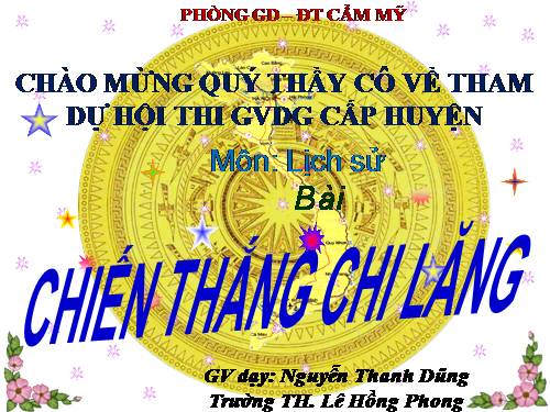 Bài 16. Chiến thắng Chi Lăng