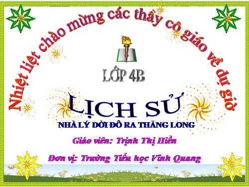 Bài 9. Nhà Lý dời đô ra Thăng Long