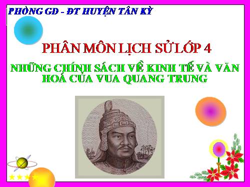 Bài 26. Những chính sách về kinh tế và văn hóa của vua Quang Trung