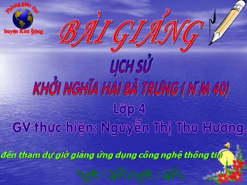 Bài 4. Khởi nghĩa Hai Bà Trưng (Năm 40)