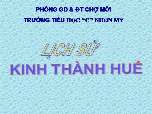 Bài 28. Kinh thành Huế