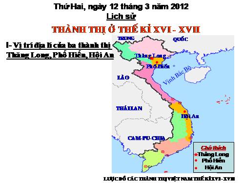 Bài 23. Thành thị ở thế kỉ XVI - XVII