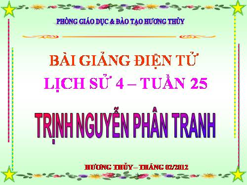 Bài 21. Trịnh - Nguyễn phân tranh