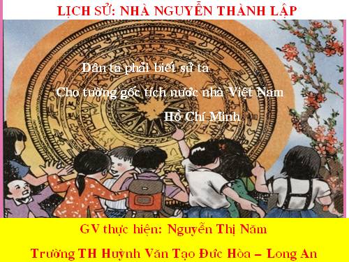 Bài 27. Nhà Nguyễn thành lập