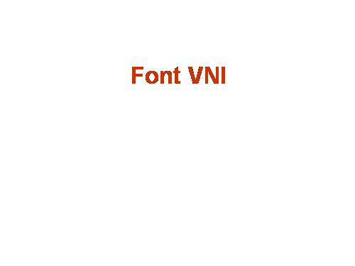 Font VNI