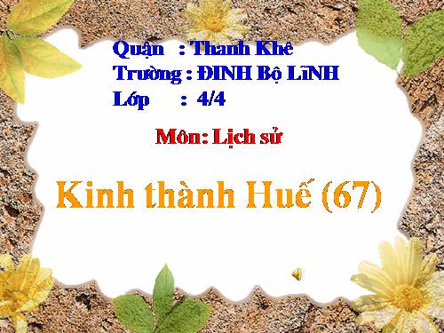 Bài 28. Kinh thành Huế