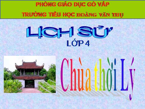 Bài 10. Chùa thời Lý