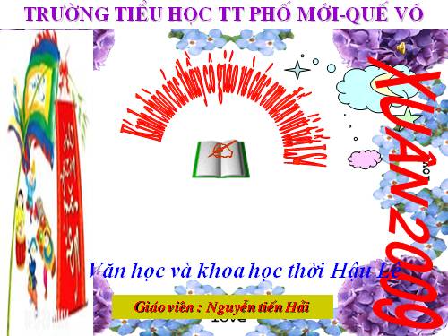 Bài 19. Văn học và khoa học thời Hậu Lê