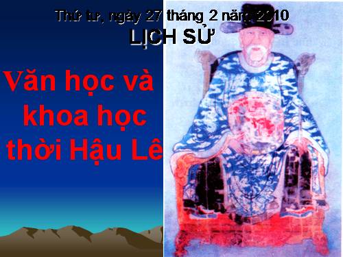 Bài 19. Văn học và khoa học thời Hậu Lê