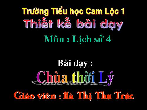 Bài 10. Chùa thời Lý