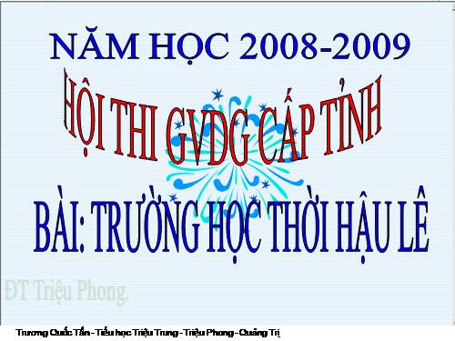 Bài 18. Trường học thời Hậu Lê