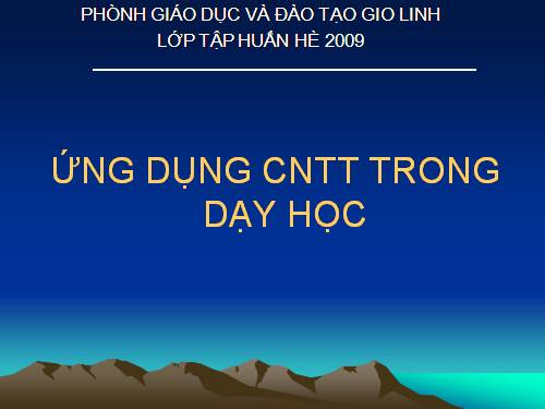 TL ỨNG DỤNG CNTT