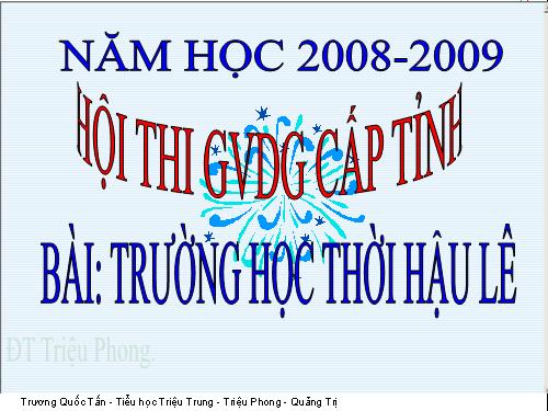 Bài 18. Trường học thời Hậu Lê