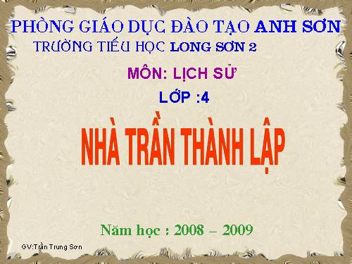 Bài 12. Nhà Trần thành lập